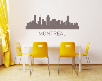 City of Canada Silhouette Modern Wall Art Sticker